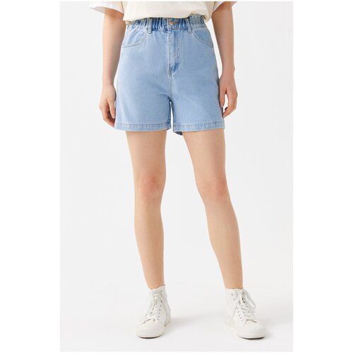 фото Шорты джинсовые женские befree, цвет: светлый индиго, размер l