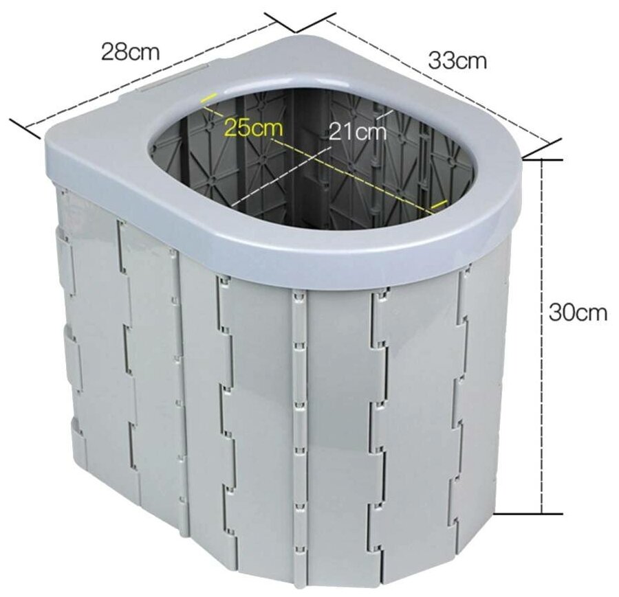 Складной туалет для кемпинга / переносной унитаз туалет для путешествий / портативный туалет туристический / складной дорожный туалет - фотография № 6