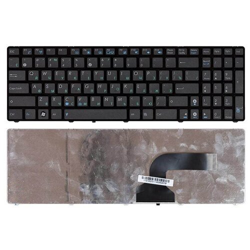 Клавиатура для ноутбука Asus AEKJ3R00020, русская, черная с рамкой, с маленькой кнопкой Enter