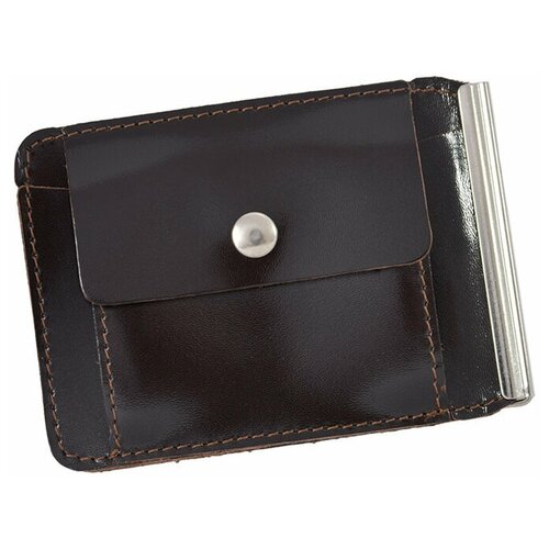 фото Зажим для купюр premier+urb из натуральной кожи, бумагодержатель, компактный кошелек, зажим для денег коричневый cro-z-2-88