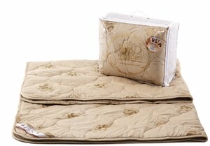 Одеяло, одеяло 1.5 спальное, одеяло верблюжья шерсть, 140х205 см, всесезонное, ткань чехла глосс-сатин, гипоаллергенное, стеганое