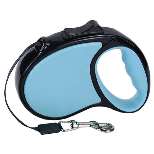 Поводок рулетка для собак 3 метра, голубой