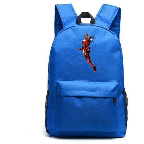 Рюкзак Железный человек (Iron man) синий №4 рюкзак iron man железный человек черный 4
