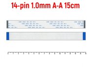 Шлейф FFC 14-pin Шаг 1.0mm Длина 15cm Прямой A-A AWM 20624 80C 60V VW-1