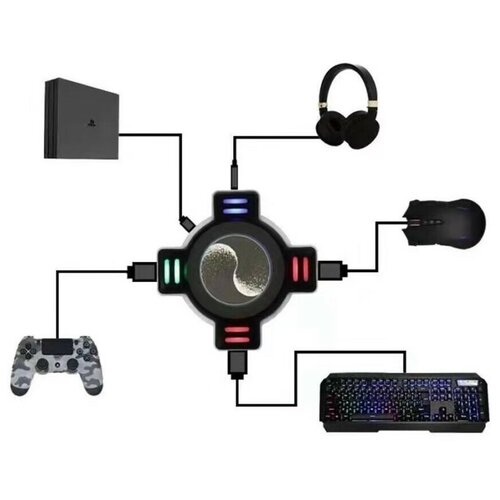 Орбита /OT-PCM68 Набор для геймера комплект Клавиатура + мышь + хаб проводные (3 в 1)