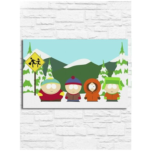 Картина по номерам на холсте мультфильм Южный парк (South Park, они убили Кенни) - 9211 Г 20x30 раскраска картина по номерам южный парк south park кенни 40x50 на холсте производство россия gb4050 0162 greenbrush