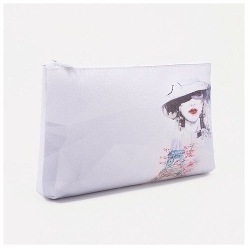 фото Косметичка на молнии, цвет белый барсоня