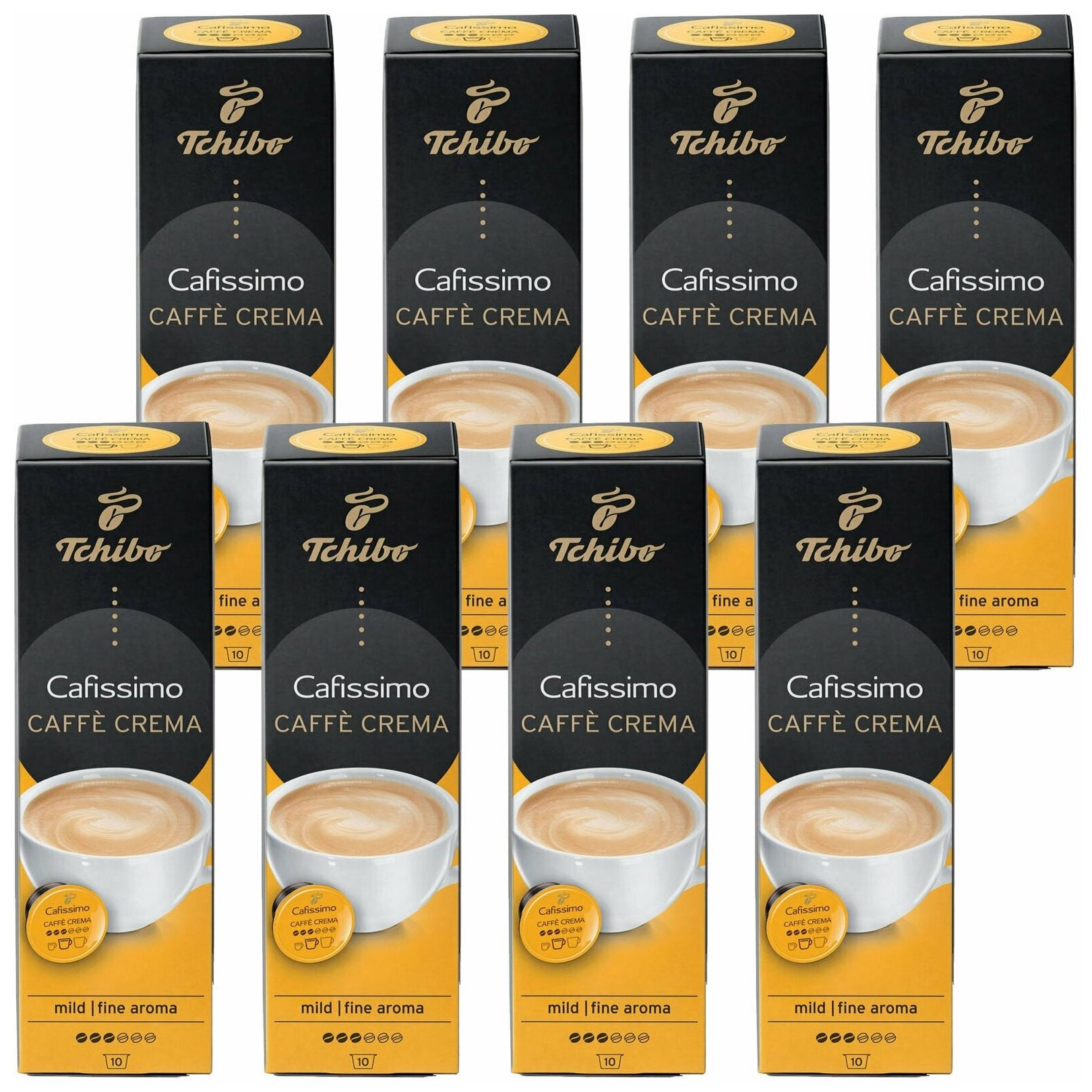 Tcibo Cafissimo Caffe Crema Mild кофе в капсулах, 80 шт