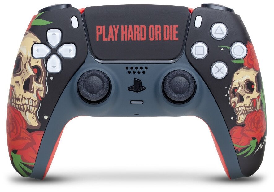 Кастомизированный беспроводной геймпад PS5 DualSense Play Hard Or Die