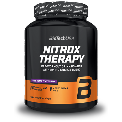 Предтренировочный комплекс BioTechUSA Nitrox Therapy синий виноград 680 г 680 мл