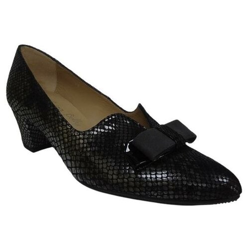 Туфли Luiza Belly женские Kiaras черно-серые из натуральной кожи и замши, размер 38