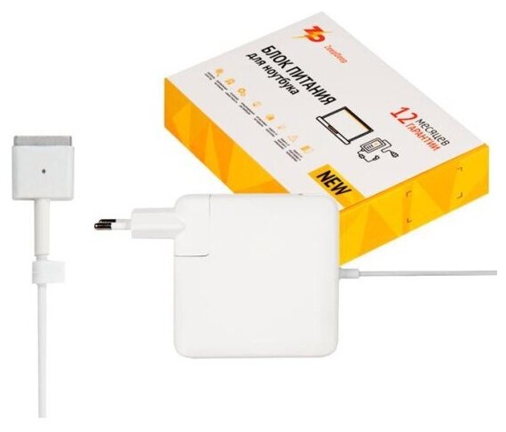 Блок питания (зарядка) Zeepdeep для MacBook Pro Retina A1435 A1425 A1502, 60W MagSafe 2 16.5V 3.65A