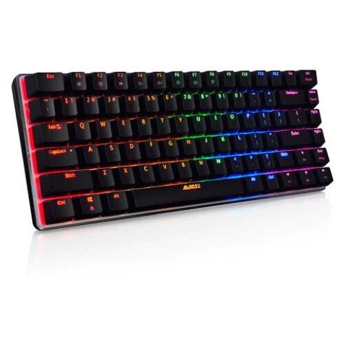 Механическая клавиатура Ajazz AK33 RGB черная, Black switch, английская раскладка