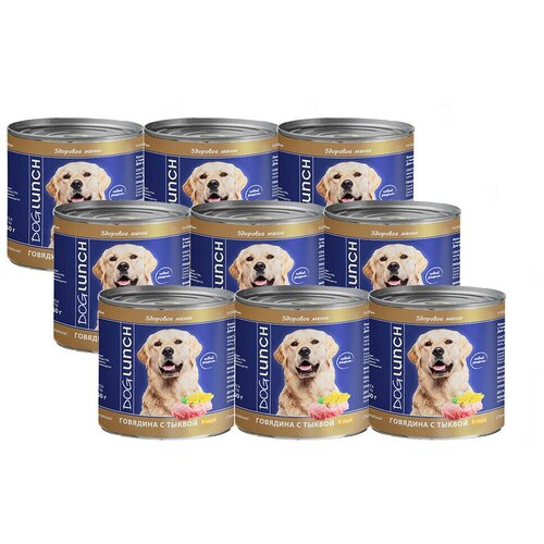 Dog Lunch консервы для собак Говядина с тыквой в соусе для собак 750г х1шт