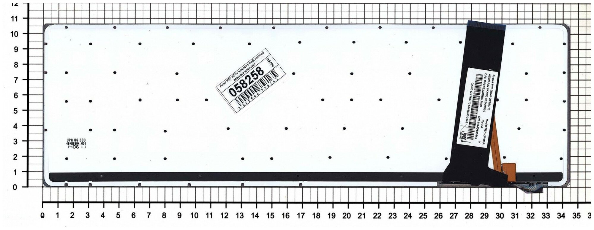 Клавиатура для ноутбука Asus 0KN0-M31US13 черная с подсветкой красные клавиши