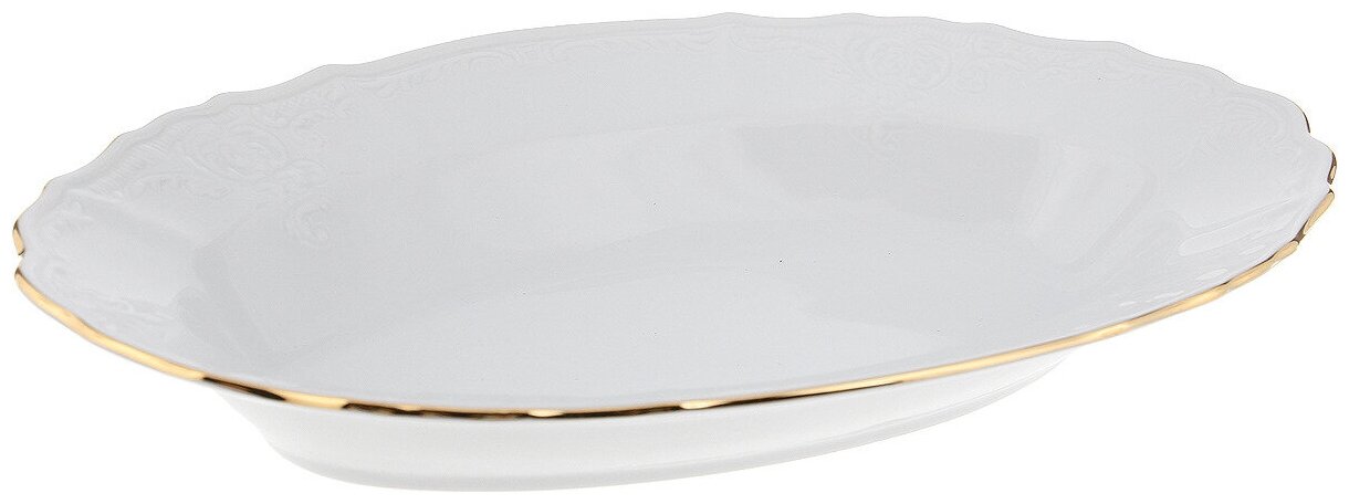 фото Блюдо овальное 24 см; "Bernadotte", декор "Отводка золото"