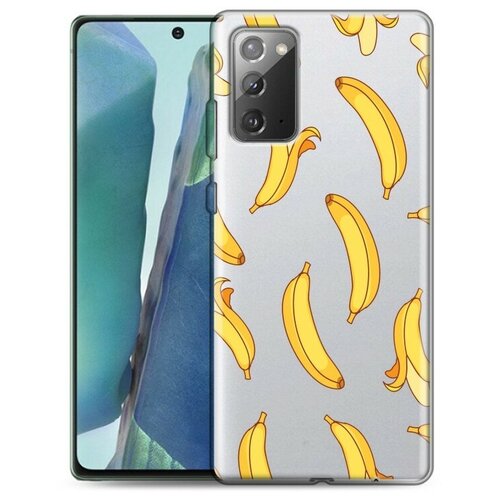 Полупрозрачный дизайнерский силиконовый чехол для Samsung Galaxy Note 20 Прозрачные бананы силиконовый чехол рюкзак авокадо на samsung galaxy note 20