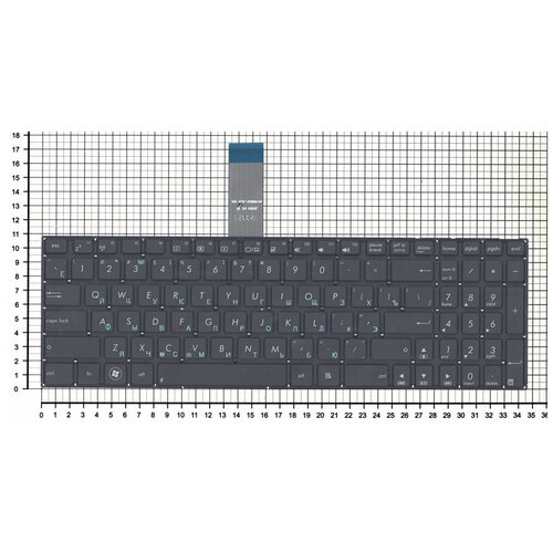 Клавиатура для ноутбука ASUS X550 X501A X501U черная плоский Enter 1813₽