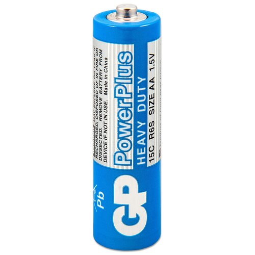Батарейка солевая AA R6 1.5V GP Power Plus, 1 шт.