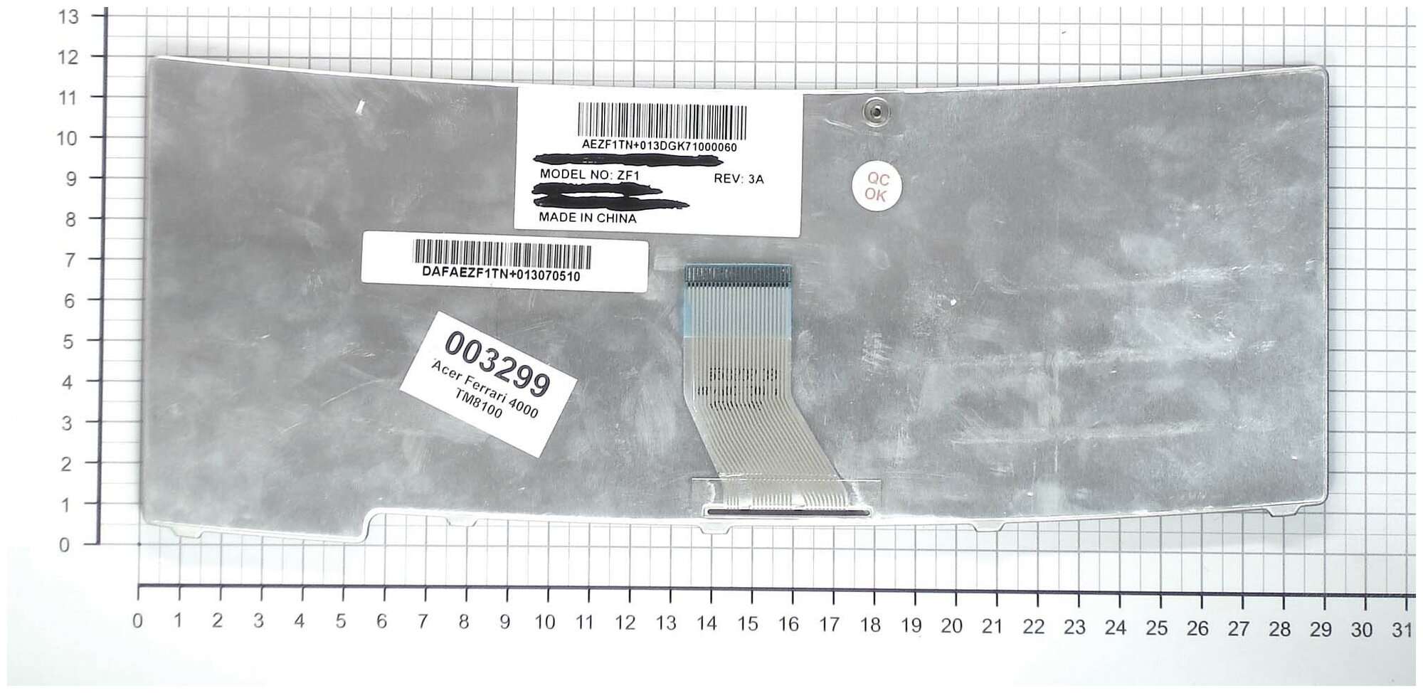 Клавиатура для ноутбука ACER Ferrari 4000 Черная без верхних креплений