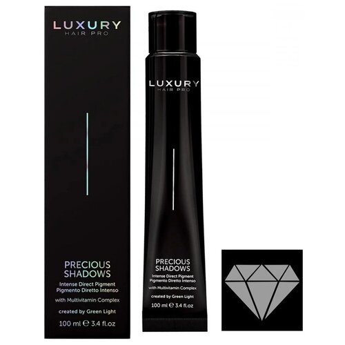 интенсивный прямой пигмент для волос luxury hair pro precious shadows 100мл steel Green Light Краситель прямого действия Luxury Hair Pro Precious Shadows, steel, 100 мл