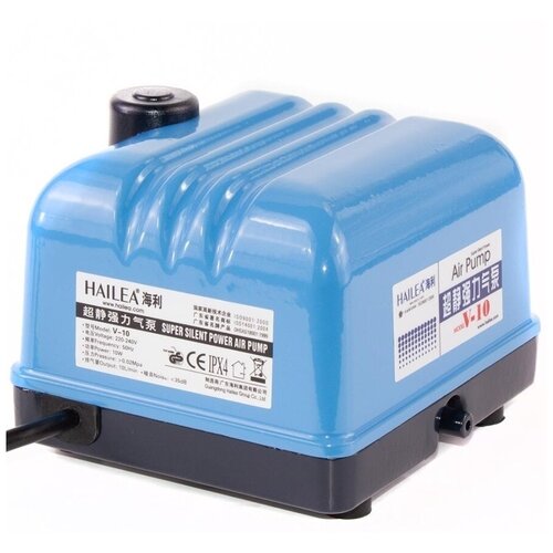 Воздушный компрессор HAILEA для аквариума Hailea V - 10 - аэратор, для септика, пруда, канализации компрессор hailea v 60