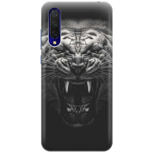 фото Ультратонкий силиконовый чехол-накладка для xiaomi mi 9 lite / cc9 с принтом "оскал тигра" gosso