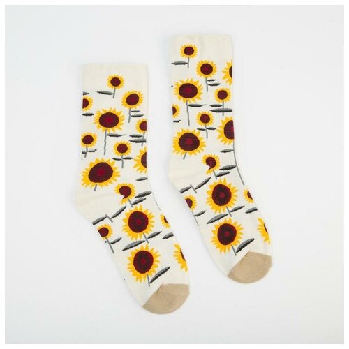 Носки Minaku, размер 41, бежевый, желтый носки minaku размер 23 27 см 36 41 бежевый оранжевый зеленый