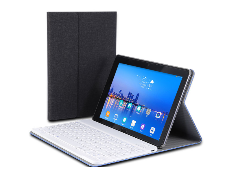 Клавиатура Чехол. ру для Huawei MediaPad T5 10 (AGS2-L09/ AL00/ W09) съемная беспроводная Bluetooth в комплекте c кожаным чехлом и пластиковыми накл.