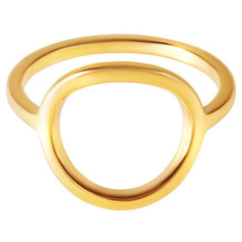 Кольцо Kalinka modern story, размер 17, желтый, золотой лаконичное кольцо с диском размер 18 kalinka