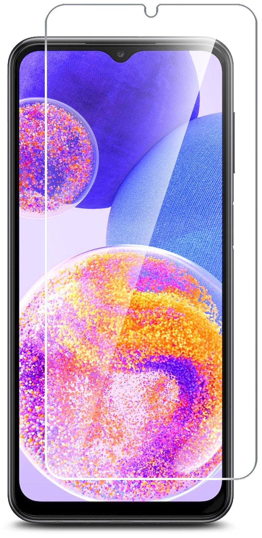 Защитное стекло на Samsung Galaxy A13/ A23 4G (Самсунг Галакси А13/А23 4Г) гибридное - пленка + стекловолокно на Экран прозрачное Hybrid Glass Brozo