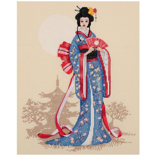 Набор для вышивания PANNA Золотая серия NM-7264 Женщины мира. Япония 28 х 34.5 см