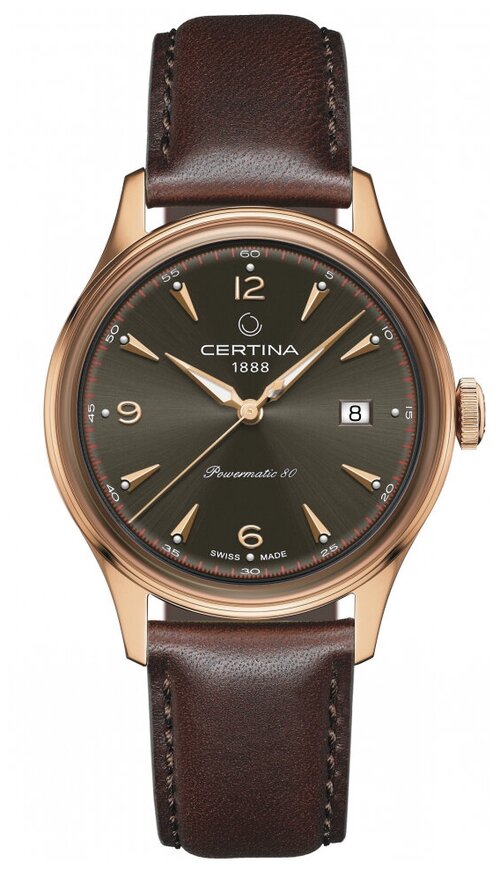 Наручные часы Certina Heritage, коричневый, золотой