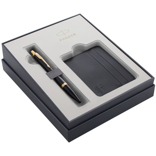 Набор Parker Urban Black GT: ручка шарик 1.0 син и визитница из экокожи, подар/уп 2122000 Parker 937