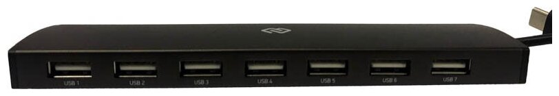 Разветвитель USB-C Digma HUB-7U20-UC-B 7 портов черный