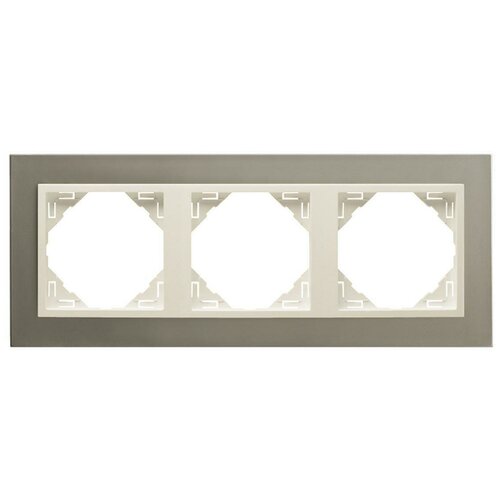 Рамка 3-постовая Efapel Logus 90 Metallo титан/жемчуг 90930 TTP