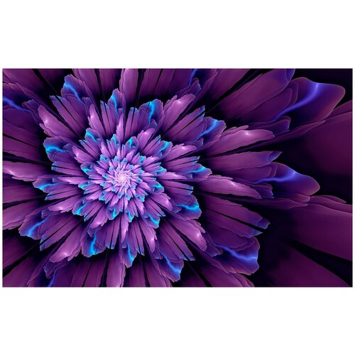 Фотообои Уютная стена Невероятный фрактальный цветок 430х270 см Виниловые Бесшовные (единым полотном)
