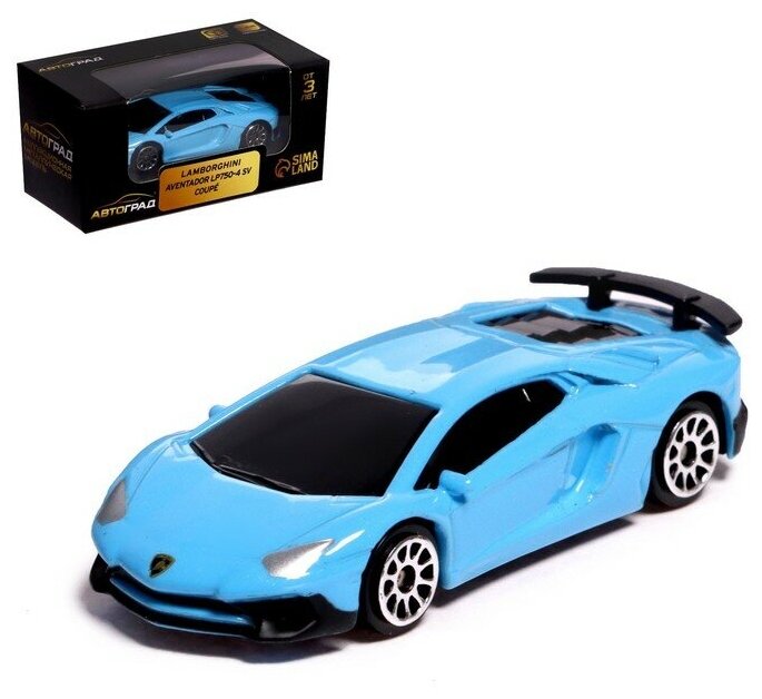 Машина металлическая Автоград Lamborghini Aventador LP750-4 SV, 1:64, голубой 344994