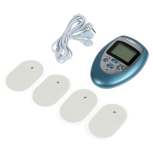 Массажёр для тела LuazON LEM-29 миостимулятор 3 режима 4 электрода 2хААА голубой 1034₽