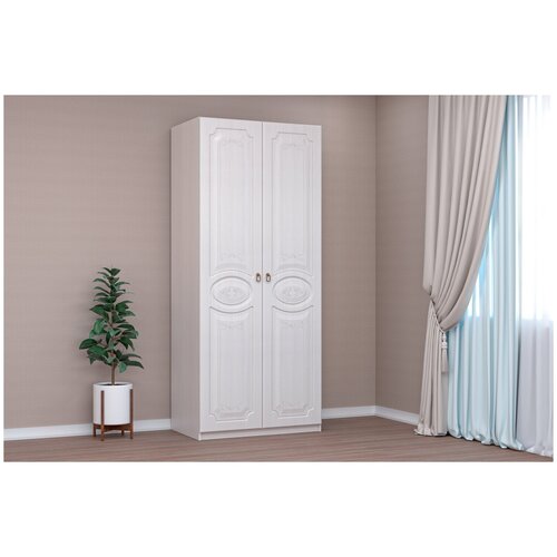 КЭТ-6 Спальня Шкаф 2х ств Бодега/Сандал Белый