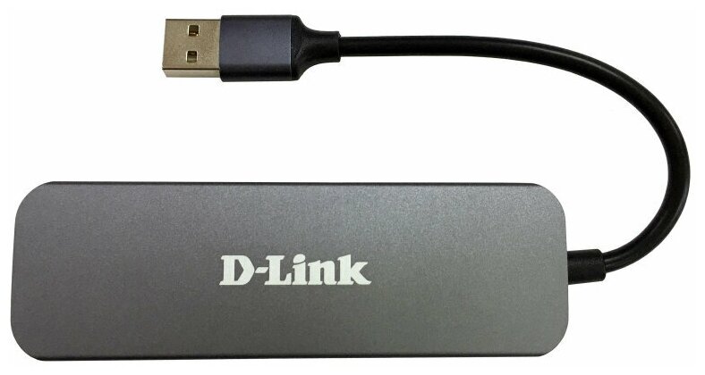 Разветвитель (хаб) USB D-Link DUB-H4, на 4 порта, черный