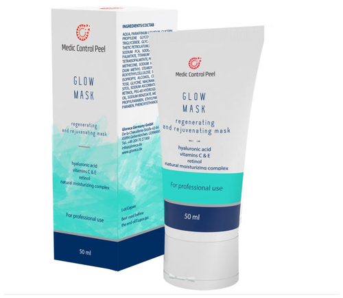 Маска с гиалуроновой кислотой, ретинолом и витамином С, 50 мл/ Glow Mask, Medic Control Peel