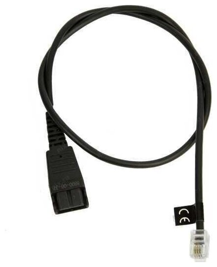 Переходник аудио JABRA QD-RJ10 SC, QD - RJ10 , 0.5м, черный [8800-00-37] - фото №5