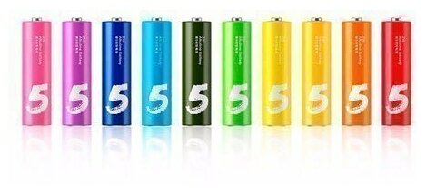 Пальчиковые батарейки Xiaomi Mi Rainbow ZI5 Batteries типа AA уп. 10 шт. (Сolored/Цветные)