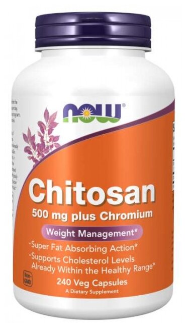 Now Chitosan (500 мг) 240 капсул