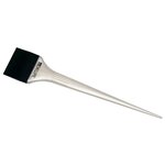 Кисть-лопатка DEWAL для окрашивания корней, силиконовая, черная с белой ручкой, узкая 44мм DEWAL MR-JPP147 - изображение