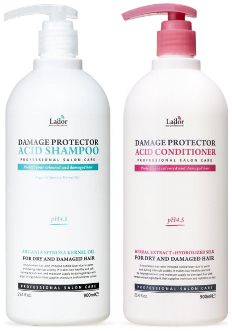 Шампунь и кондиционер для поврежденных волос Damage Protector Acid Shampoo & Conditioner 2 x 900 мл