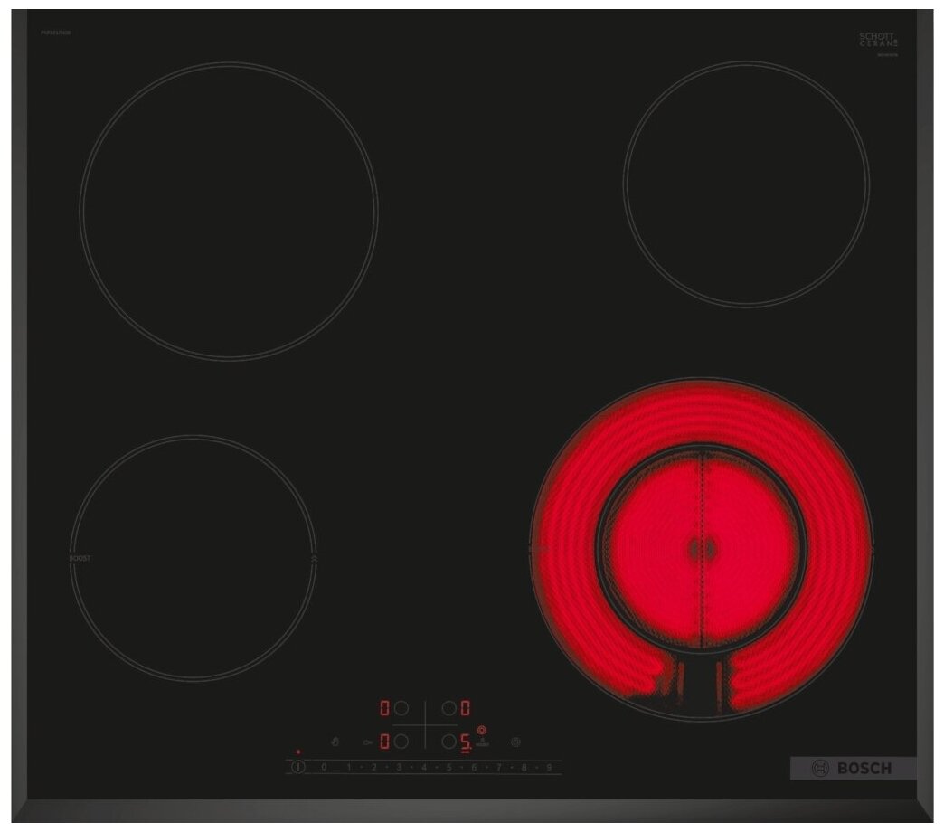 Электрическая варочная панель Bosch Serie 6 60 cm PKF651FN2R, черный