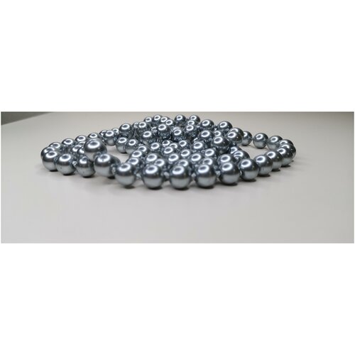 Бусы жемчуг 10мм 120 см серый