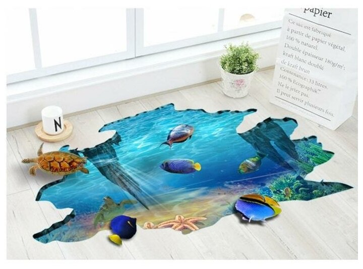 Наклейка 3Д интерьерная Море 90*60см